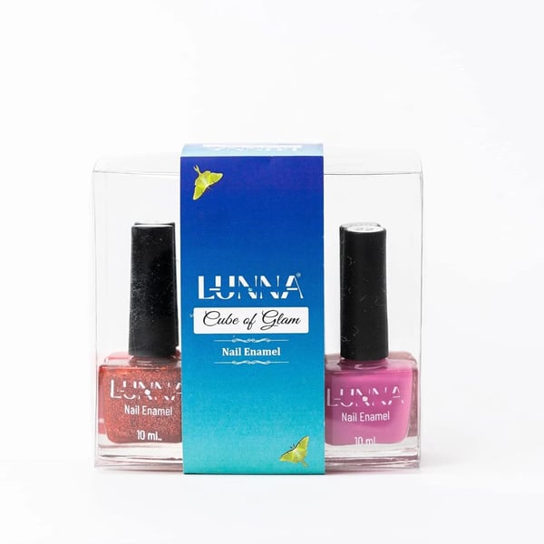 LUNNA | COMBO OF 6 NAIL ENAMEL| Cube of Glam | Quick Drying | | Long Lasting| High Shine Nail Polish For Women | No Harmful Chemicals | Non-Toxic | Vegan | 6 * 10ml Season of Love