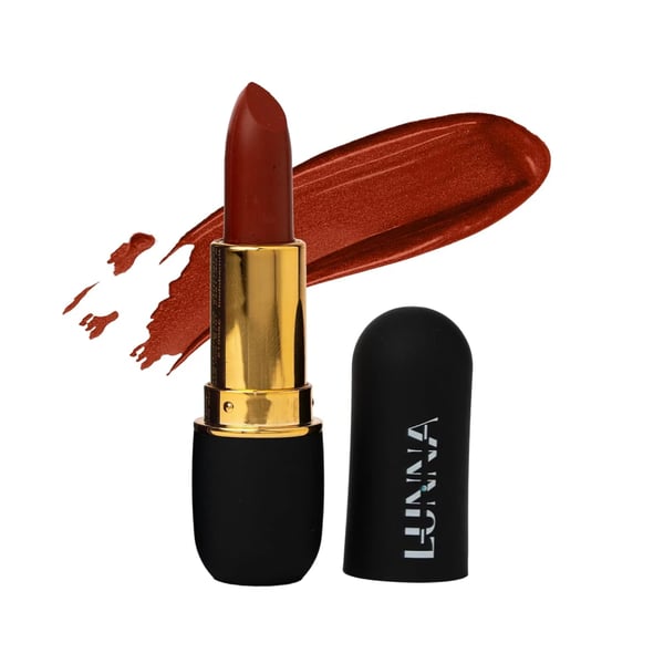 Lunna Matte Creamy Finish Lipstick For Girls & Women | Long Lasting Rich Color ,Moisturization| All-day Wear | Smudge Proof, Transfer& Waterproof Perfect for Daily Use | 3.5g Spicy Chills