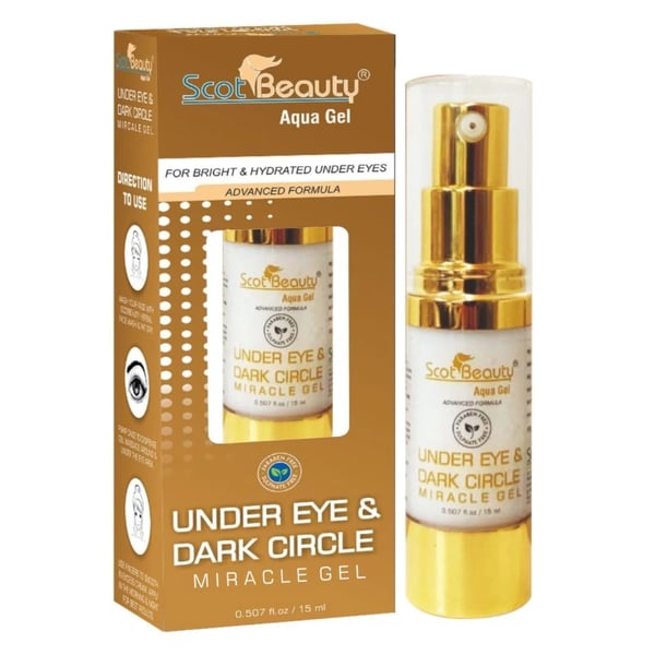 Scot Beauty Under Eye & Dark Circle Miracle Gel for Dark Circles, Puffy Eyes, Wrinkles & Removal of Fine Lines for Women & Men, 15 ml