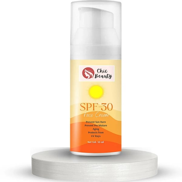 Chic Beauty SPF-30 Face Cream 50ml Prevent Sunburn, Premature Aging & Protect UV Radiation