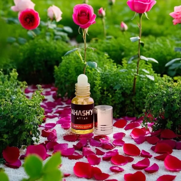 Bhrugu Gulab Classical Long Lasting Unisex Roll-On Rose Attar