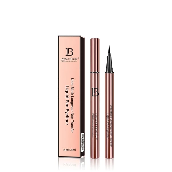 LAKYOU BEAUTY Liquid Pen Liner - 1.5ml | Intense Black Lines With Precision Applicator & Matte Finish
