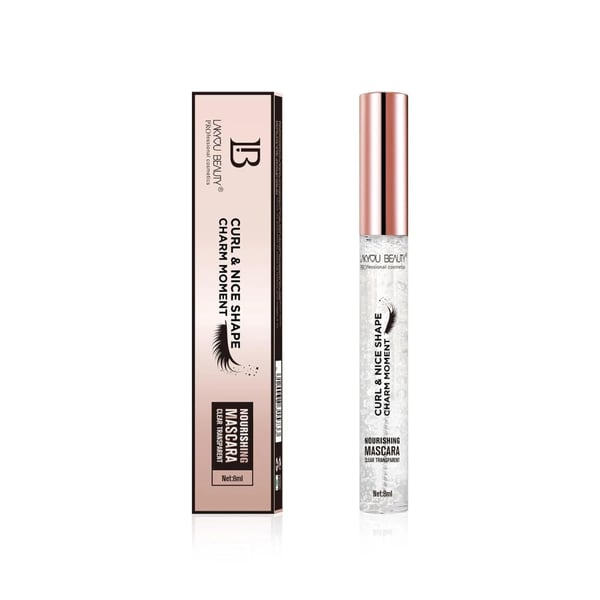 Lakyou Beauty Curl & Nice Shape Charm Moment Transparent Mascara | Smudge Proof | Waterproof | Volumizing, Lengthening, Clear & Long Lasting | Curls Lashes | Set Brows | For All Skin Types | 8ml