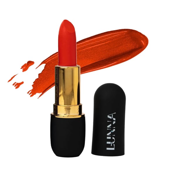 Lunna Matte Orange Cream Finish Lipstick For Girls & Women | Long Lasting Rich Color , Moisturization| All-day Wear | Smudge Proof, Transfer& Waterproof Perfect for Daily Use | 3.5g Cherry Blossom