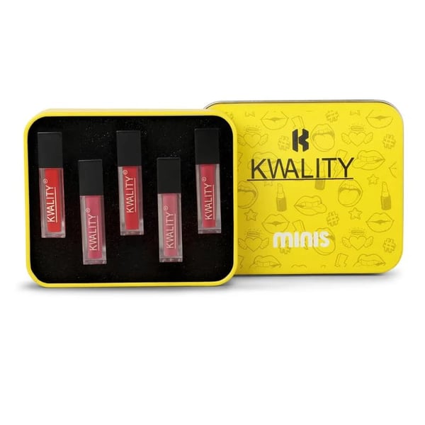 Kwality Mini Matte Liquid Lipstick Kit For Women- Pack of 5 | Non transfer, Lightweight, Long Lasting Water & Smudge proof- 5x1.1 ml Lip Love