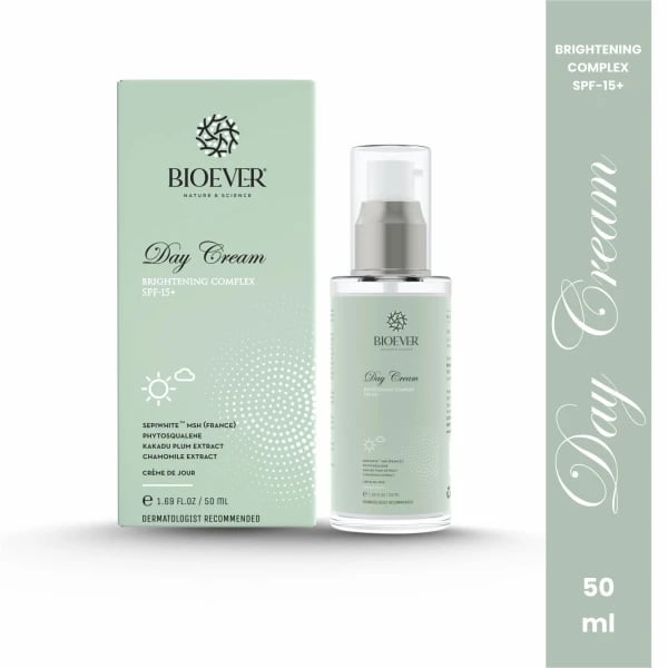 Day Cream for Glow & brightening Skin with Sepiwhite MSH, Vitamin-C, Kakadu Plum, Phytosqualene | Day Protection SPF 15-50ml