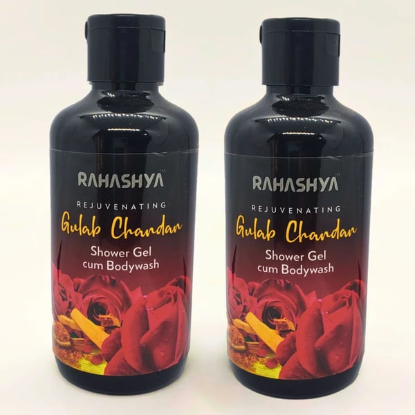 Gulab Chandan Bodywash with Pump | Real rose & sandalwood for moisturizing skin | 24 hrs nourishment and freshness pack of 2 - 200 ml each