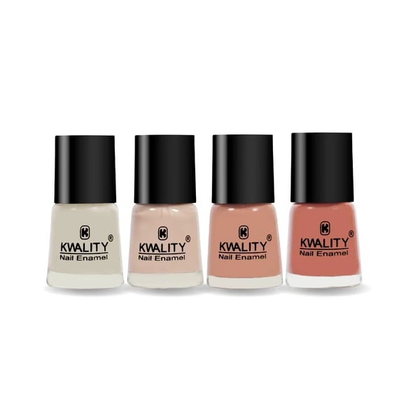 Kwality Konical Nail Paint For Women, Nail Paint Kit Set of 4, Quick Drying Nail Polish, Highly Pigmented & Long Lasting Enamel, Chip Resistance- 7ml BLUSH