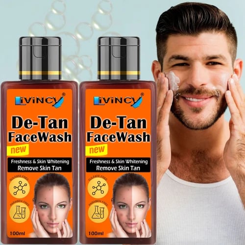Livincy De-Tan Facewash – Brighten & Restore Your Natural Glow combo of 2 (100ml+100ml)