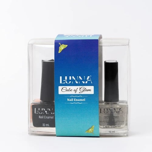 LUNNA | COMBO OF 6 NAIL ENAMEL| Cube of Glam | Quick Drying | | Long Lasting| High Shine Nail Polish For Women | No Harmful Chemicals | Non-Toxic | Vegan | 6 * 10ml Just go French