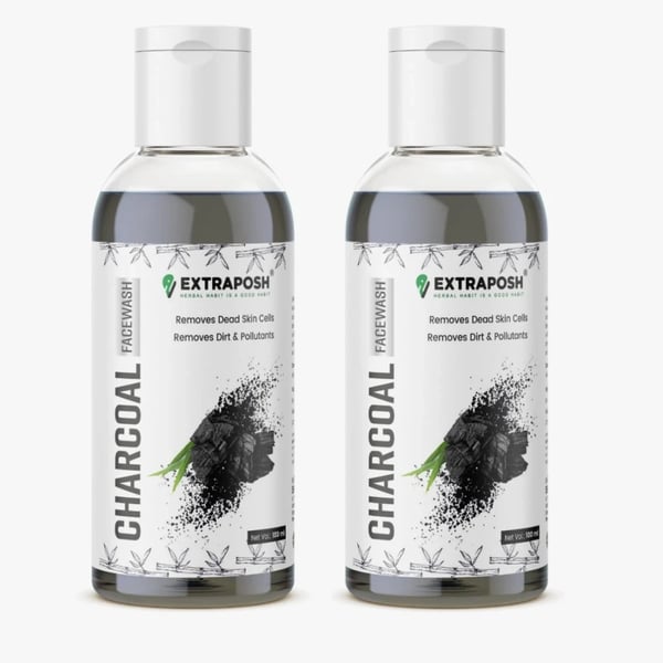 Extraposh Charcoal Face Wash pack of 2 - 100 ml each