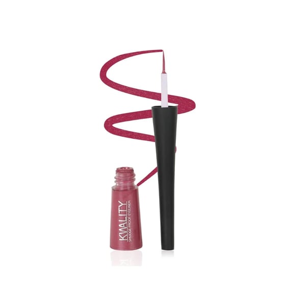 Kwality Free Flow Smudge Proof, Water-resistant, Quick drying, Metallic Finish, Pink Eyeliner- Easy & precise application Lasts up to 24 Hours- Metallic Pink, 5ml
