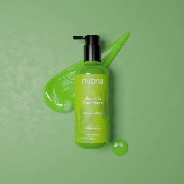 Rivona Naturals Aloe Vera Conditioner | Aloe Vera + Neem |Anti Frizz and Smoothening | For Men & Women | All Hair types | 250 ml