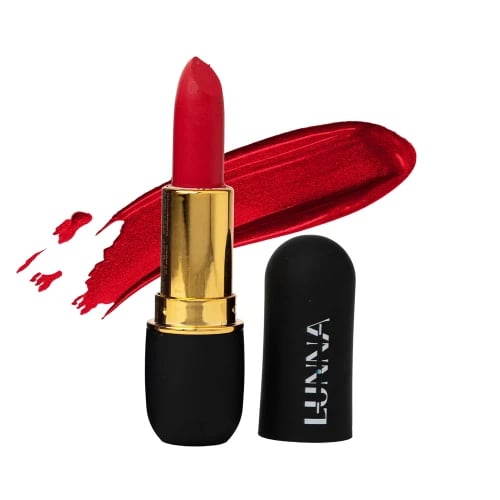 Lunna Matte RED NEON Creamy Lipstick For Girls & Women, Smudge Proof, Transfer Proof & Waterproof, Lasts For 12Hrs, For Lips Hydration & Moisturization| All-day Wear | 3.5g | NEON LOVE