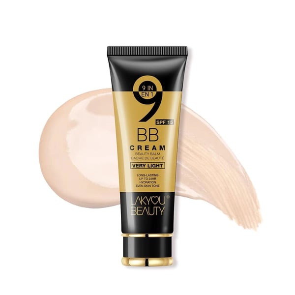 Lakyou Beauty 9 in 1 BB Cream | Light Weight | Long Lasting | Up To 24Hrs Hydration | Even Skin Tone | SPF-15 | Shade-01 | 80g