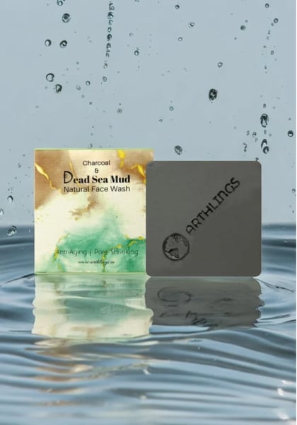 Charcoal & Dead Sea Mud Facial Soap 100gm, Mineral Handmade Soap – Natural Soap with Skin Cleansing and Softening Properties_100gx2