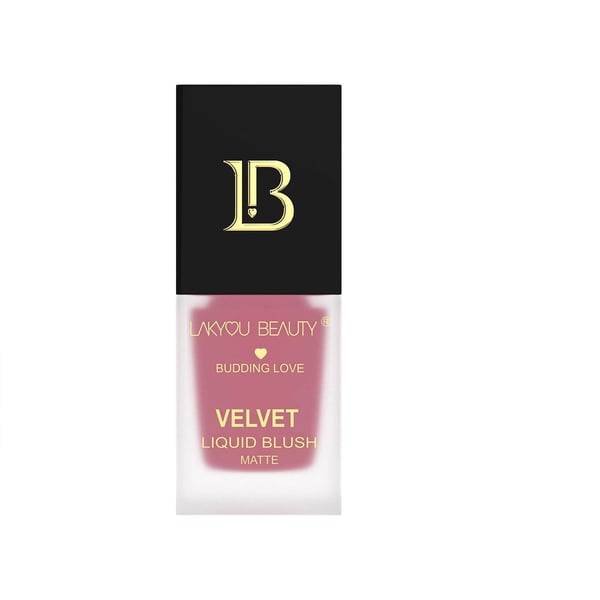Lakyou Beauty Velvet Liquid Blush Matte | Light Weight | Highly Pigmented | Long-lasting | Easily Blendable | All Skin Types | Shade-01 (Soft Pink) 15ml