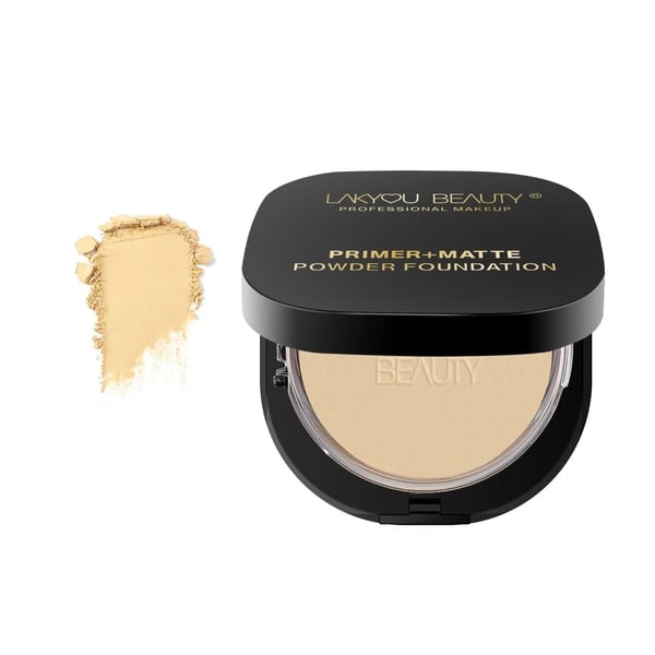 LAKYOU BEAUTY Single Compact Powder | Smooth & Velvety Matte Finish For Flawless Skin