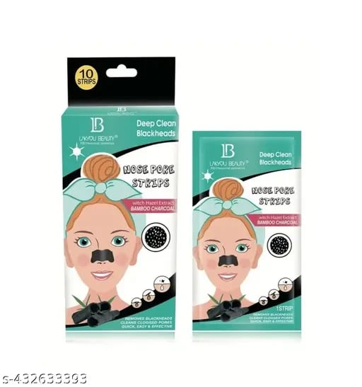 LAKYOU BEAUTY Bamboo Charcoal Nose Strip | Bamboo Charcoal For Detoxifying & Matte Finish