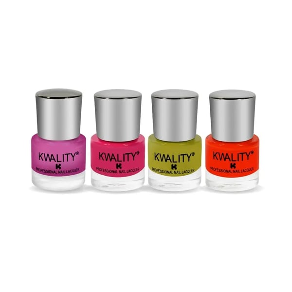Kwality Neetos Nail Paint For Women, Nail Paint Combo Kit Set Of 4, Quick Drying Nail Polish, Highly Pigmented & Long Lasting Enamel, Chip Resistance 4x8 ml CHERRY POP