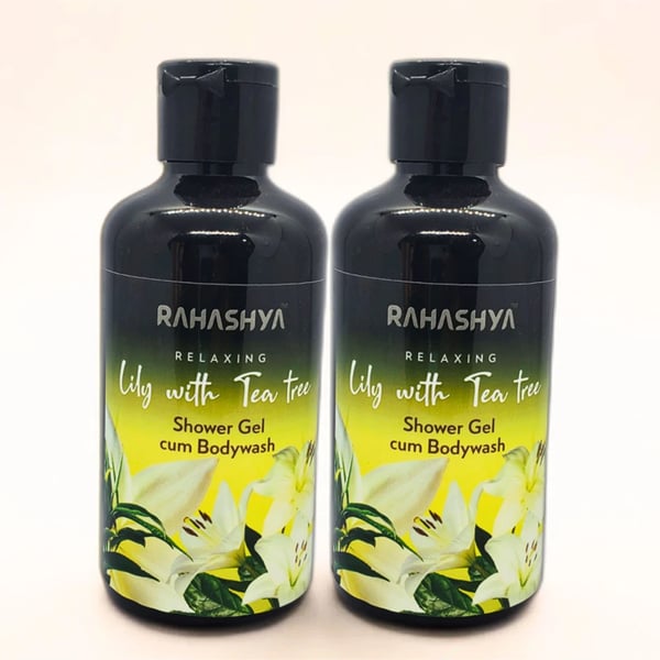 Lily with tea tree bodywash | 24 hr odor control | removes odour better than soap | moisturizing formula | no paraben & phthalates pack of 2 - 200 ml each