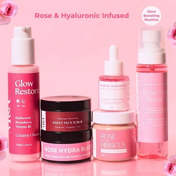 Rose Hydra Glow Boost Kit Pack of 6 (Pink)
