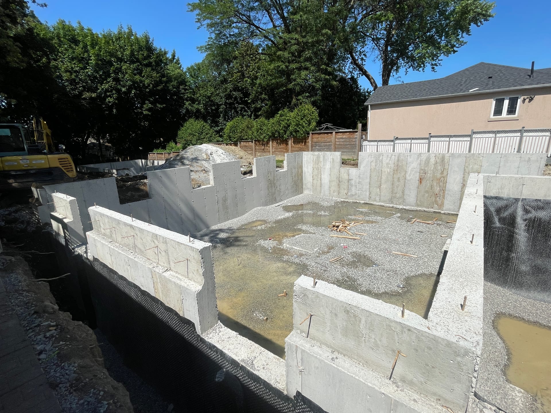 Completed garden suite foundation ready for framing