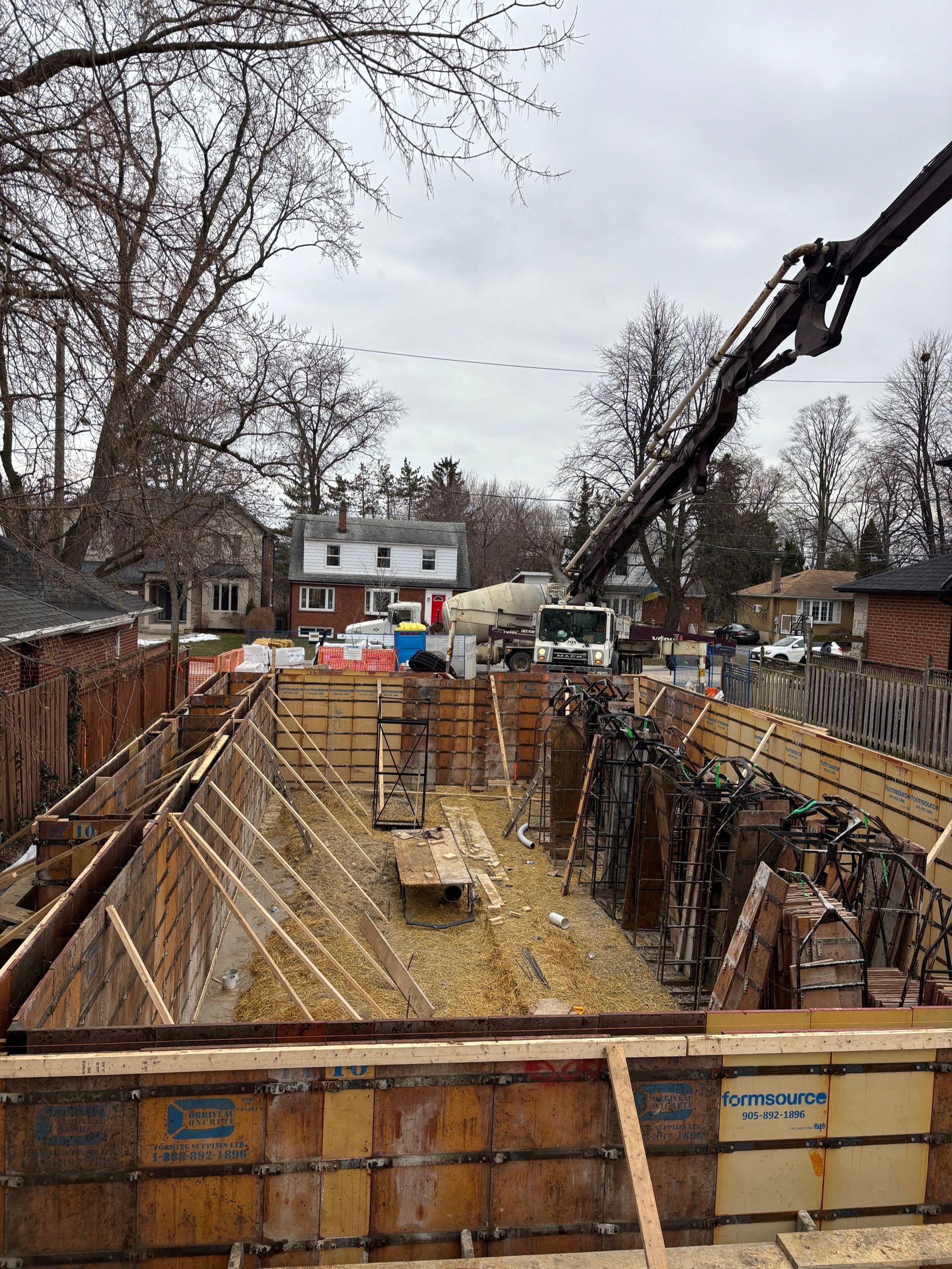 Foundation forming in progress at Downing Street multiplex site