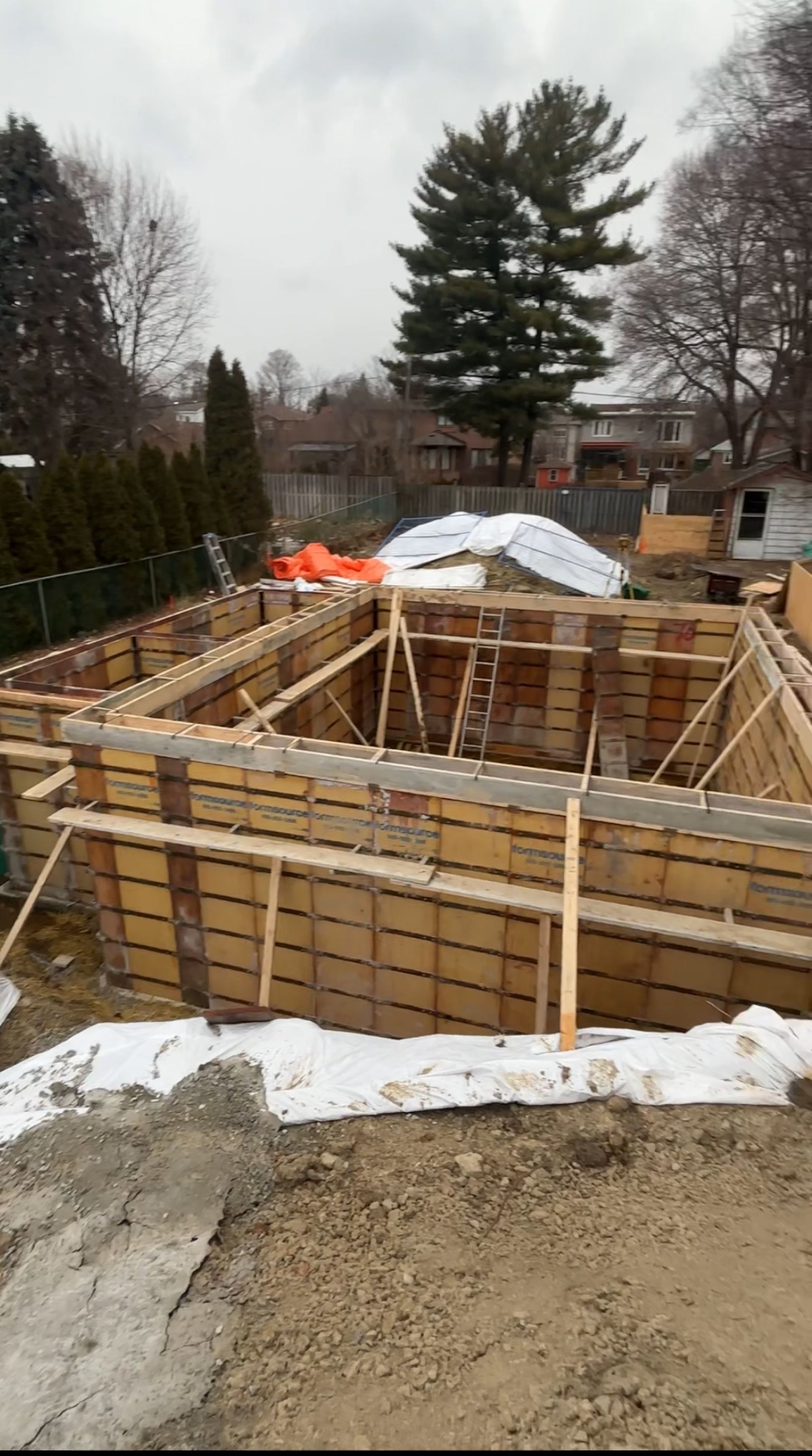 Completed garden suite pour at Downing Street Etobicoke