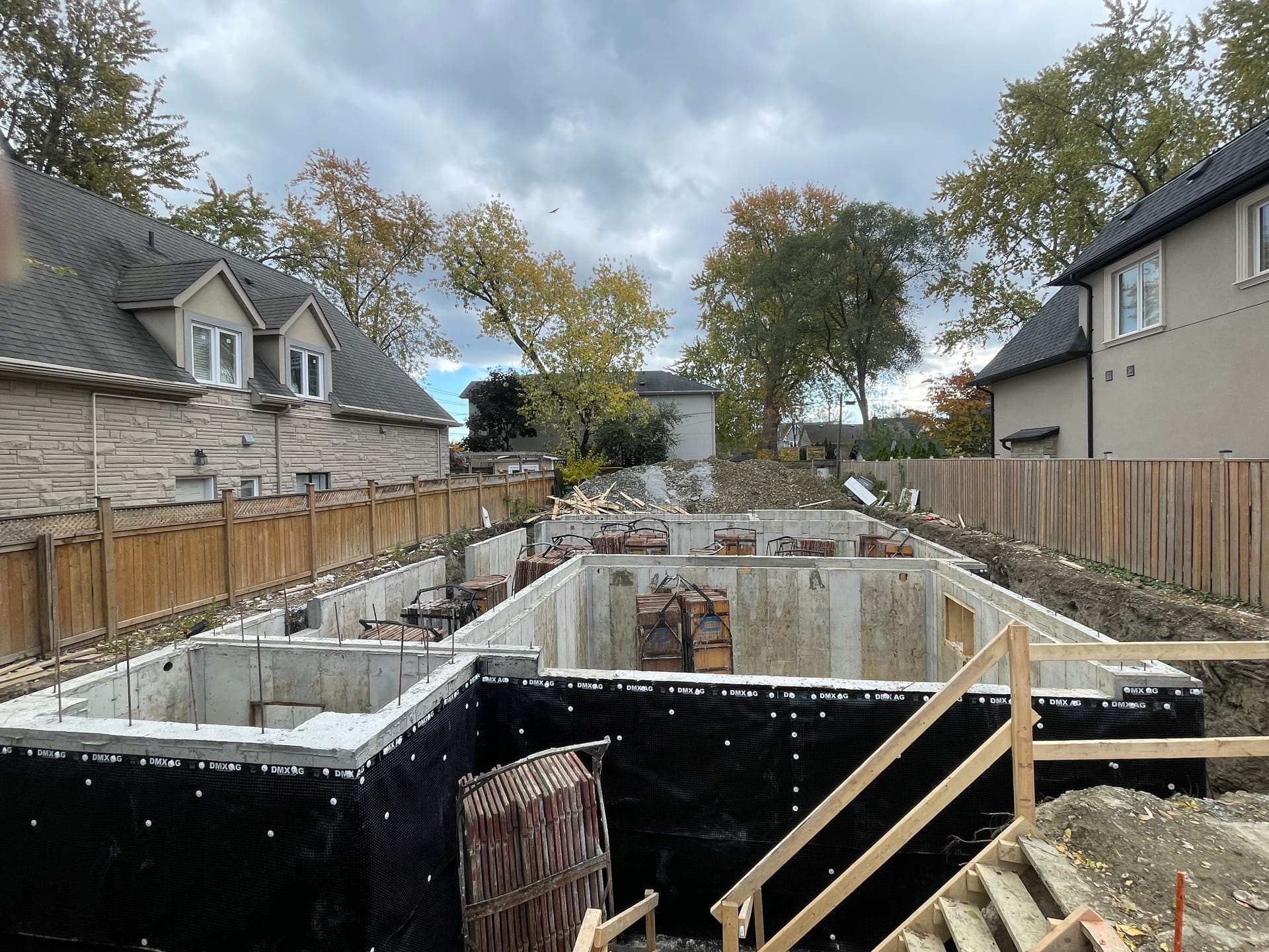 Professional concrete foundation work completed for Mississauga residential property on Jumna Ave