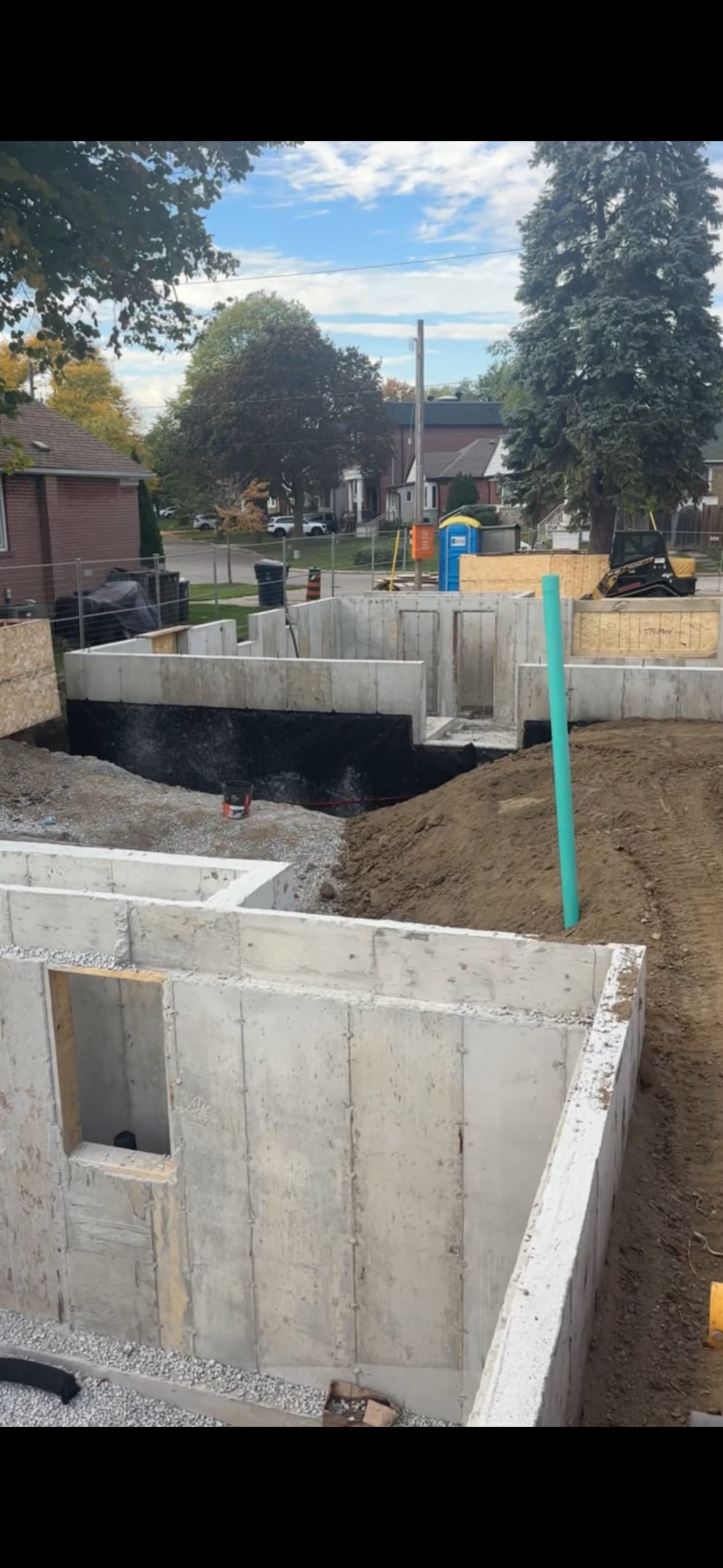 Finished multiplex and garden suite foundation walls in North York Toronto