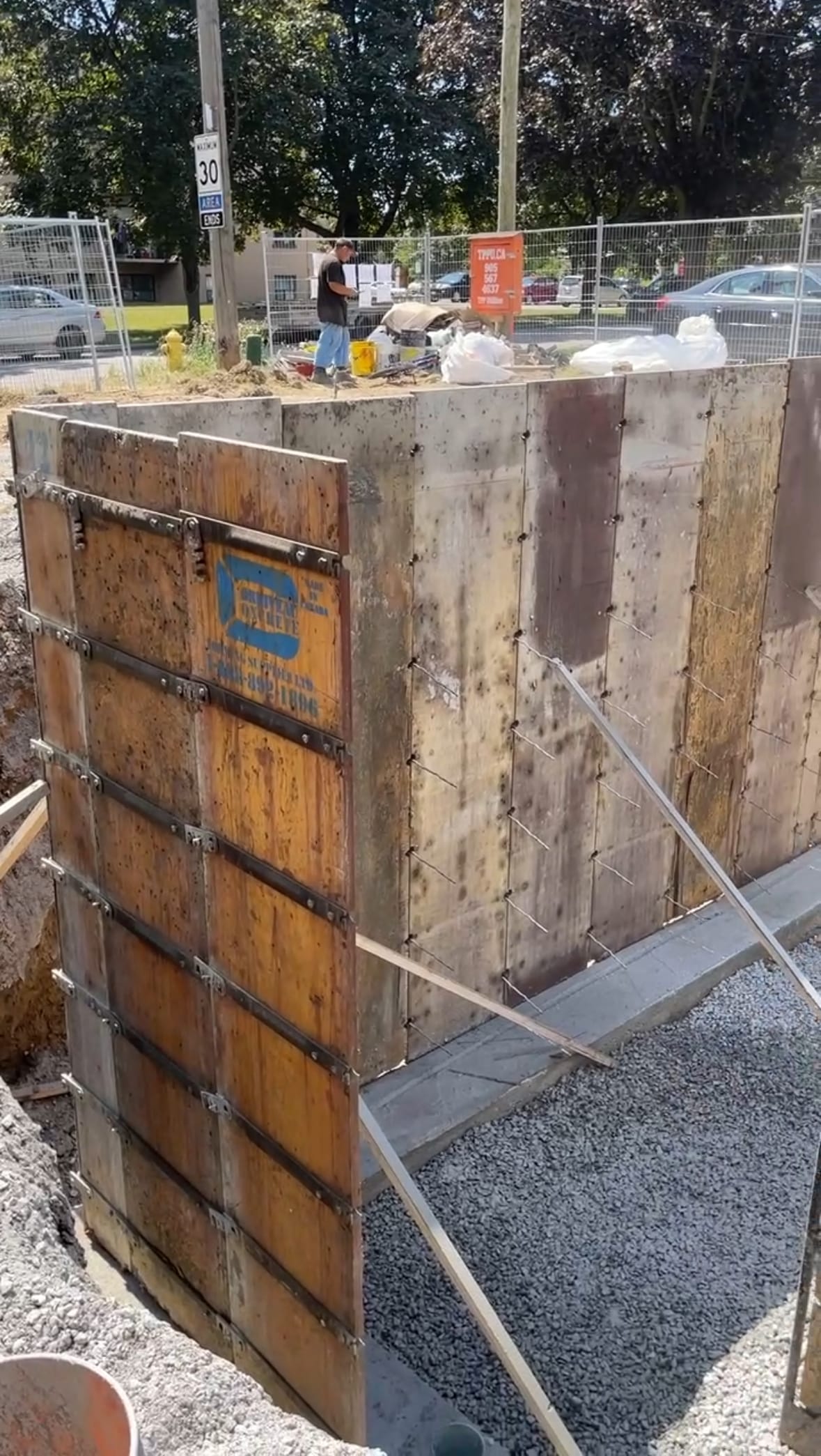 Completed multiplex and garden suite foundations with waterproofing and backfill in North York