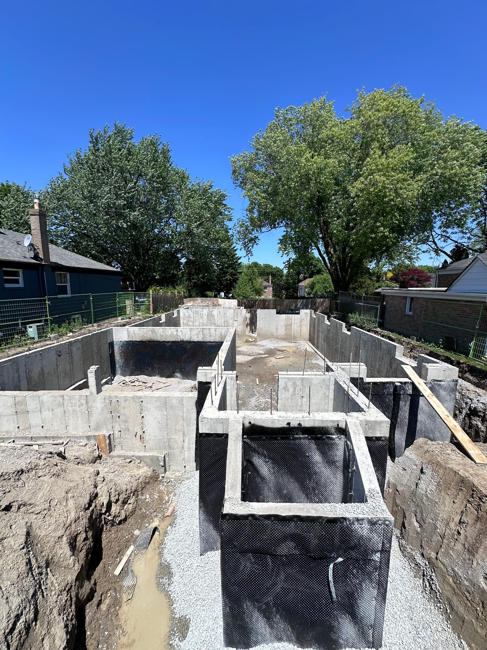 Scarborough residential foundation footing formwork with rebar installation at Colonial Avenue site