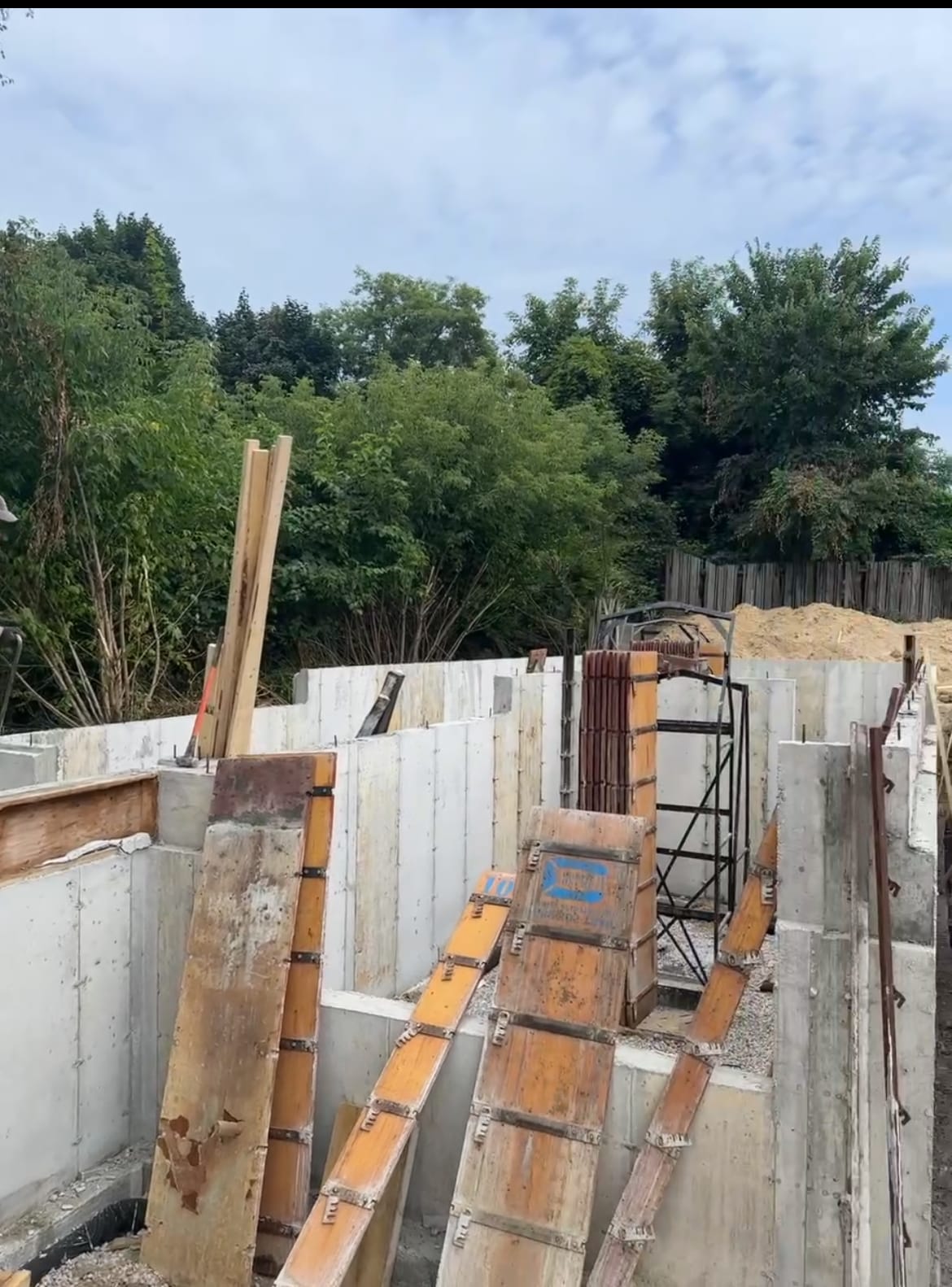 Footing formwork and rebar installation for residential foundation in Scarborough