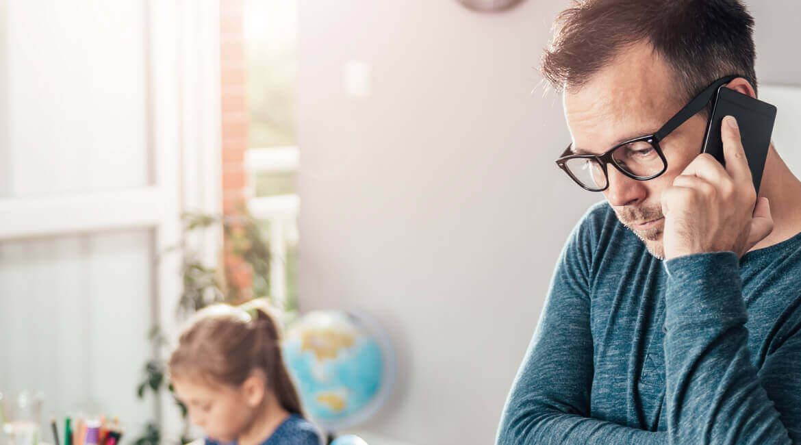 Man on phone after defective equipment injury