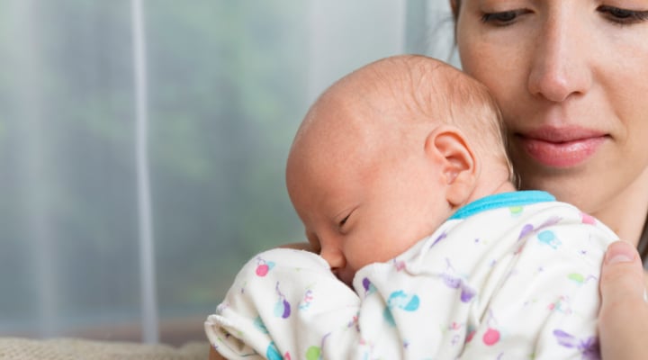 Mother and new born baby