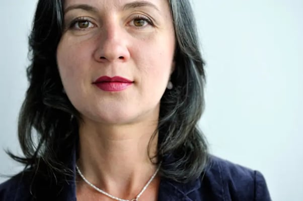 Woman in dark jacket