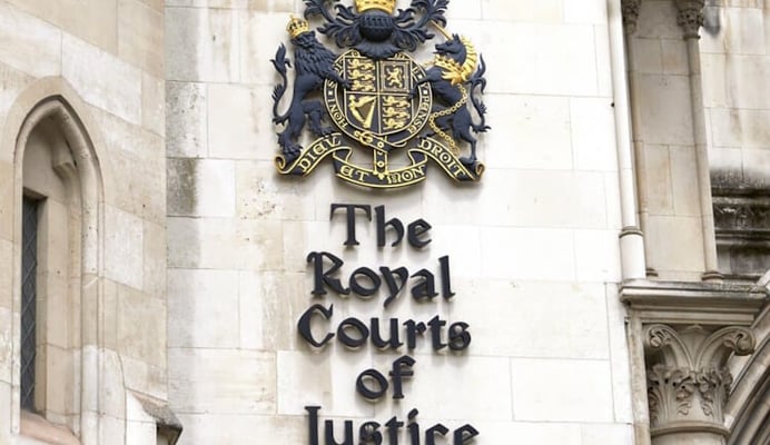 Courts of Justice close up entrance