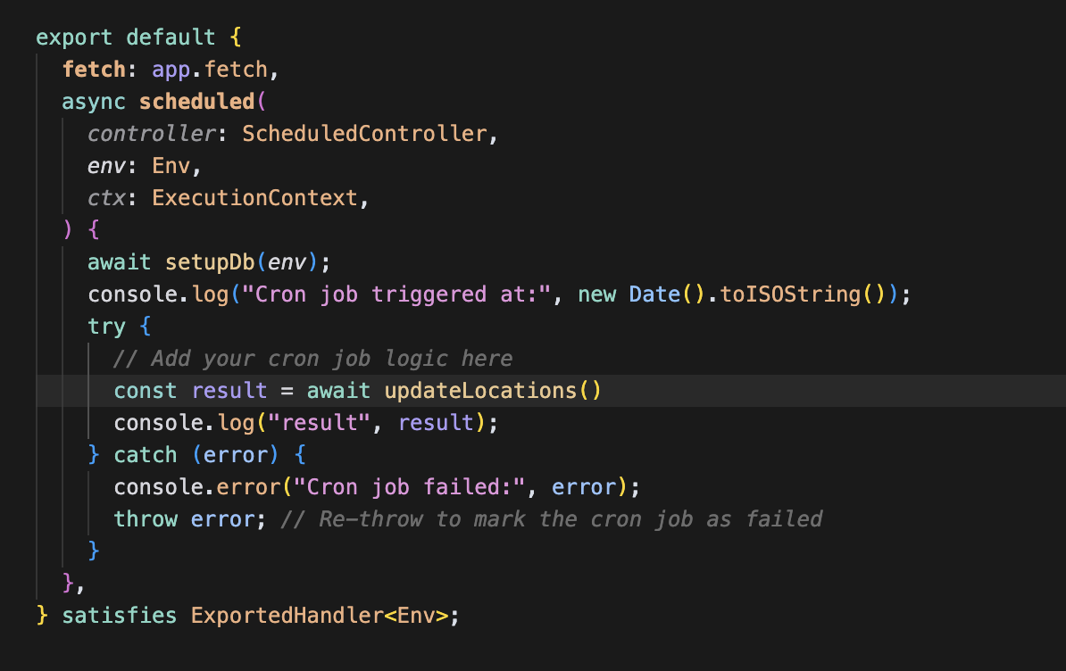 Adding the Cronjob to RedwoodSDK