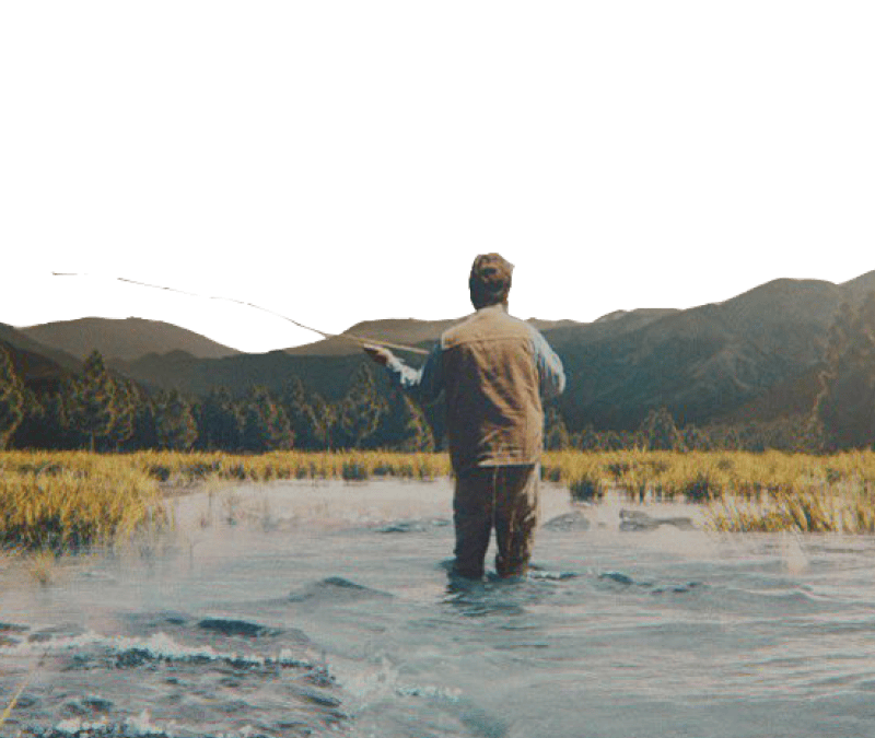 Tucker Carlson fly fishing image