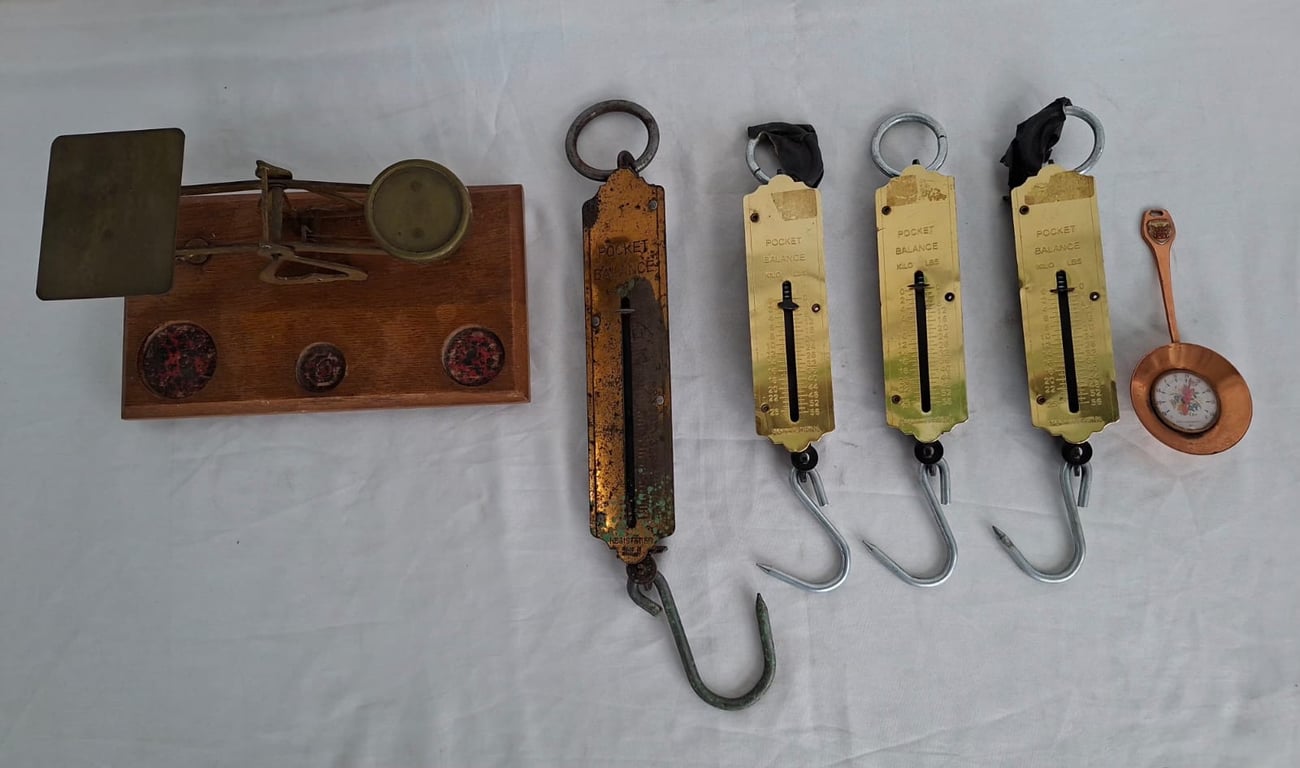 Collection of Vintage Hanging Spring Scales