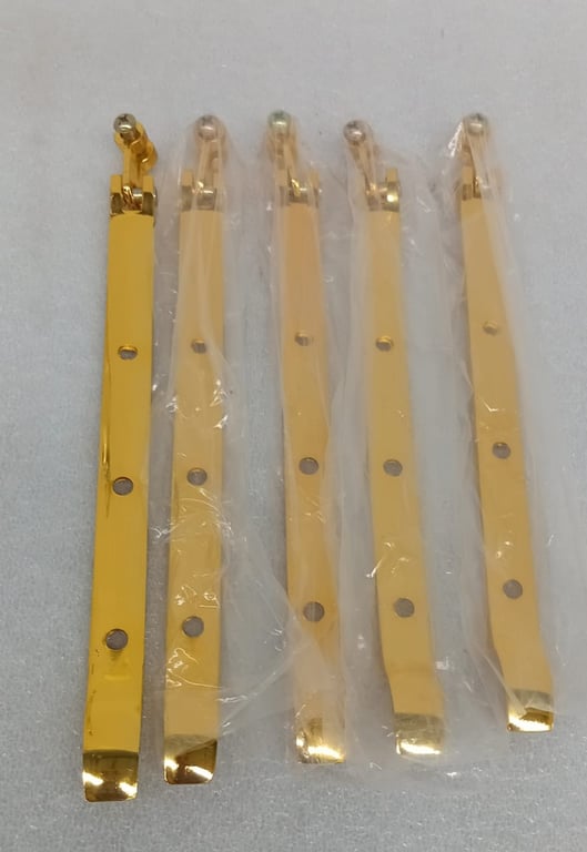 5 x  Brass window casement stay