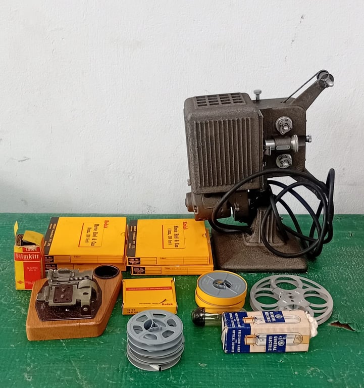 Vintage 8mm Film Projector & Accessories