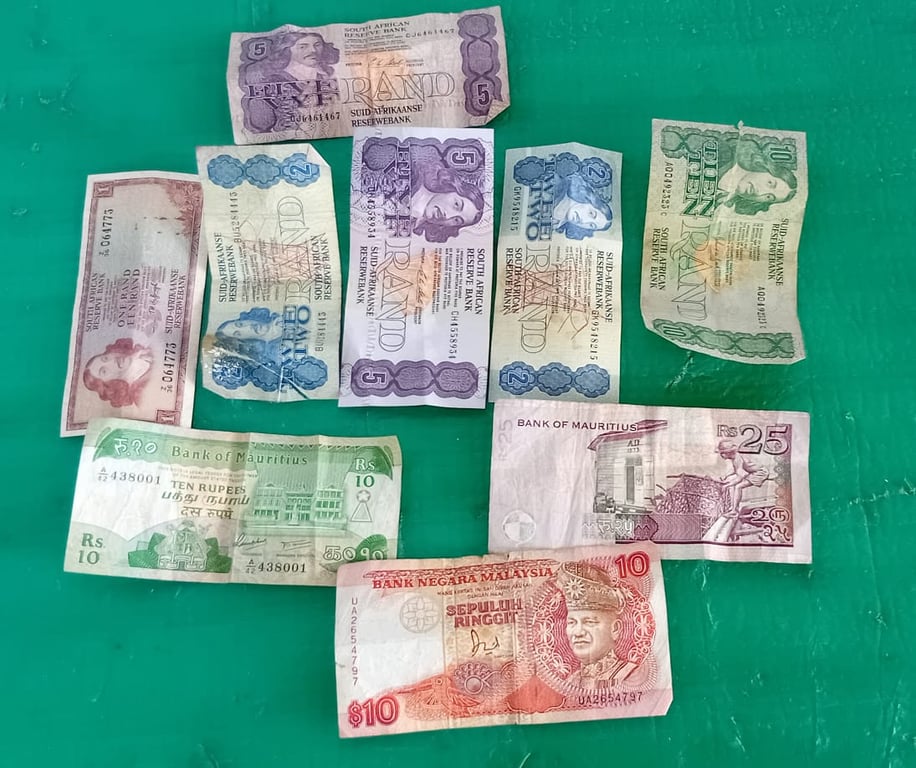 Collection Of Vintage Banknotes From Various Countries