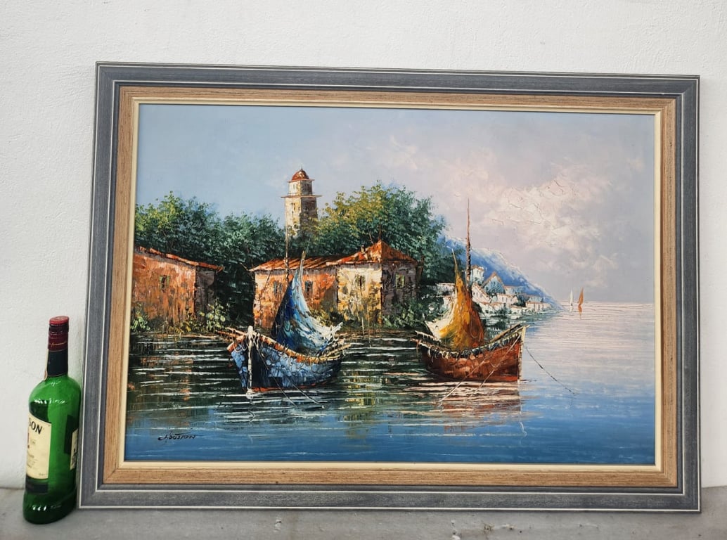 Original framed oil on canvas painting