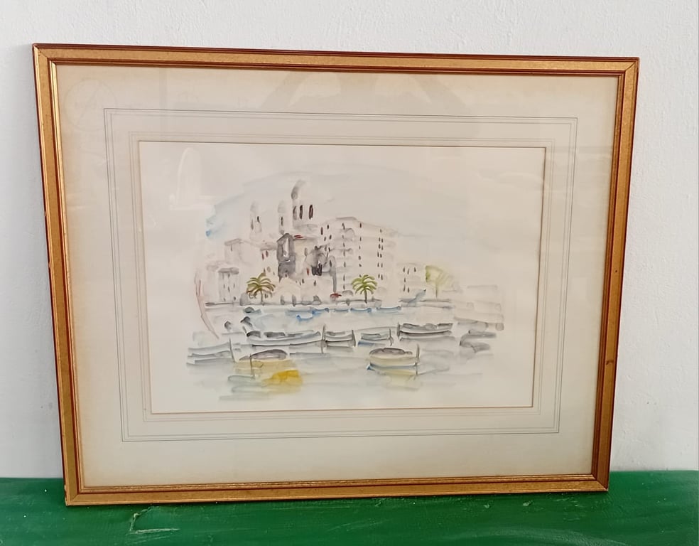 Framed Watercolor Painting