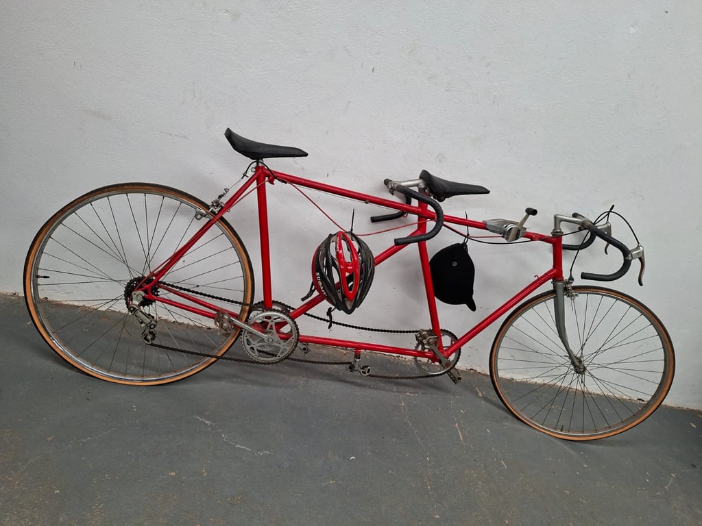 Vintage Red Tandem Road Bicycle