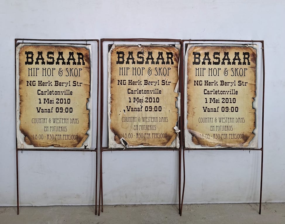 Film Prop Vintage ‘Basaar Hip Hop & Skop’ poster bid per piece