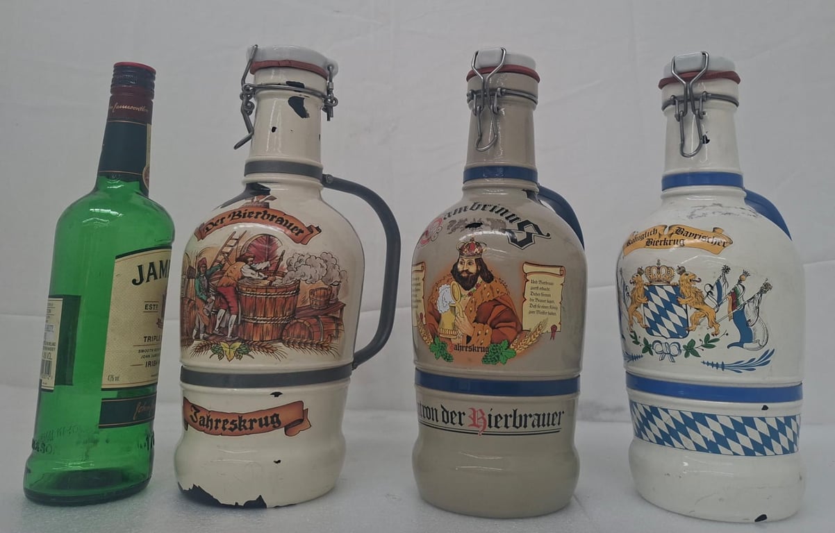 Vintage German Style Ceramic Beer Jugs