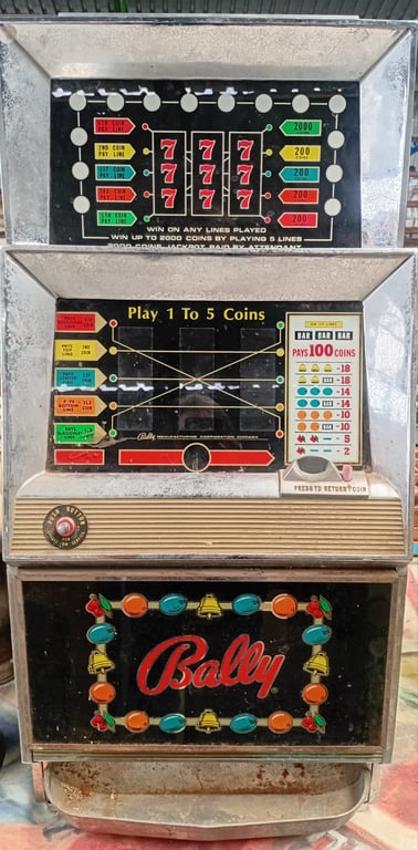 Vintage One-Arm Bandit Slot Machine